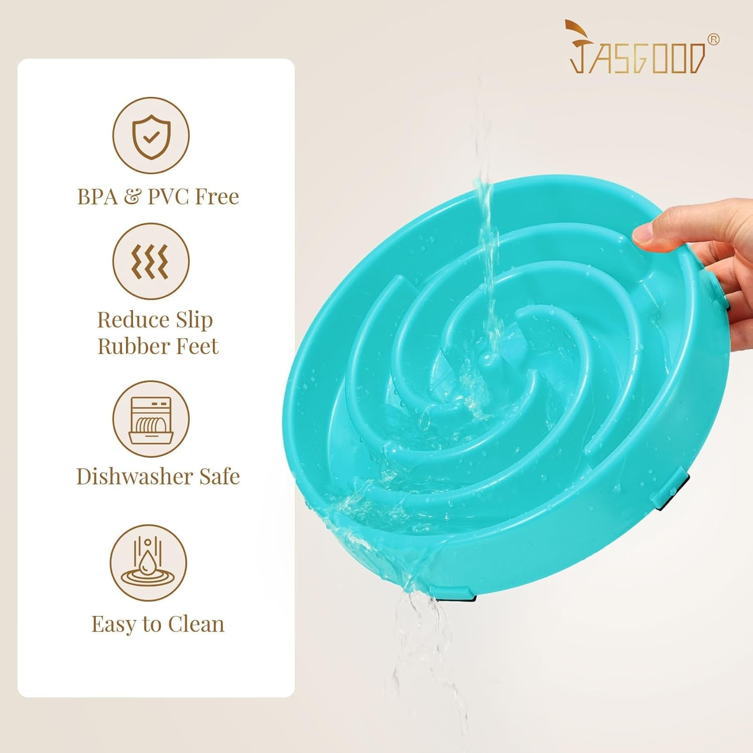 Slow Feeder Bowl for Large and Medium Dogs - Anti-Gulping Design to Prevent Bloat and Choking